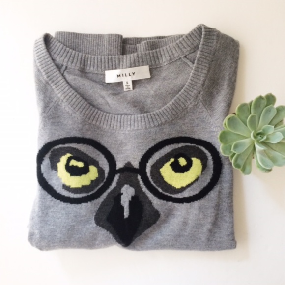 MILLY SHORT SLEEVE GRAY SWEATER SIZE S - Picture 5 of 8